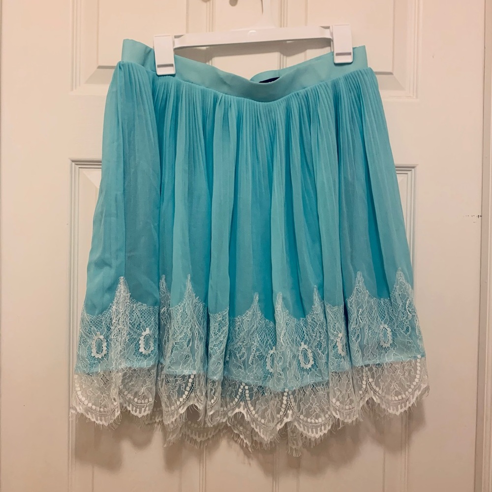 Torrid Pleated Lace Botton Skirt